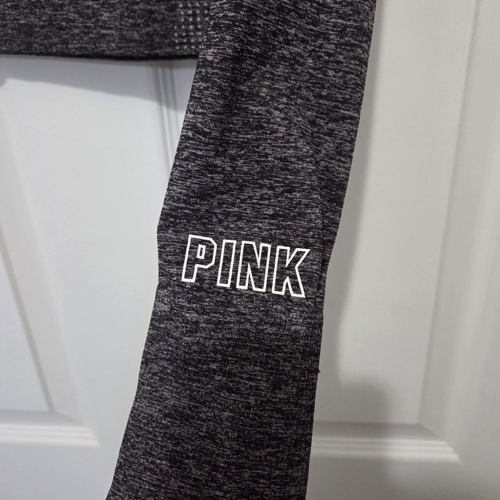 PINK Victorias Secret Seamless Crop Top Women's Sz Small Long Sleeve Activewear - Picture 8 of 9